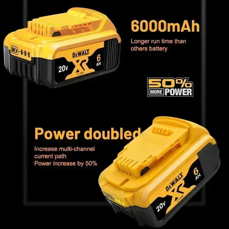 Original DeWalt 6Ah 20V battery replaceable DCB184 DCB200 DCF892 DCF845 DCF850 DCF911 DCD800 DCD805