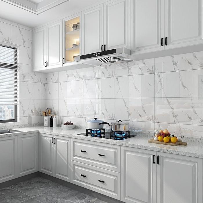 "New" Wallpaper Stiker Dinding Vinyl Marble / Wallpaper Marble Glossy black and white / Vinil Stiker