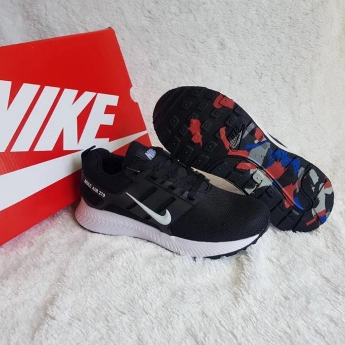 Premium Sepatu Anak Laki-Laki Sekolah Nike Air Hitam Free Box Size 33-37 Original