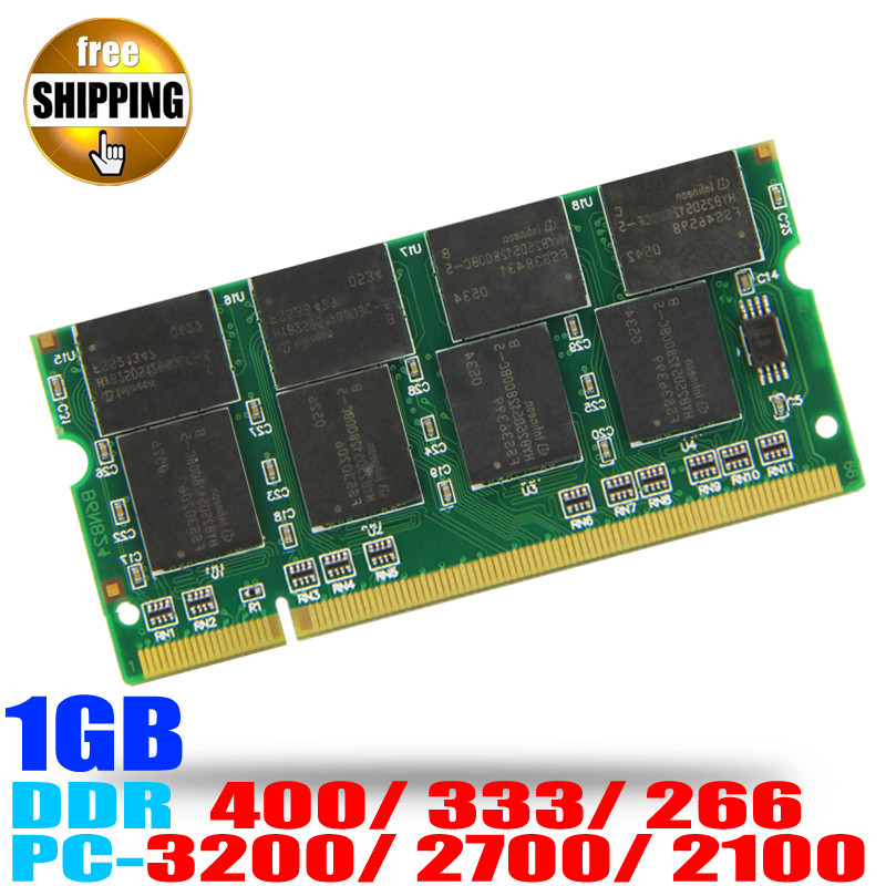 Laptop Memory Ram SO-DIMM DDR1 PC 3200 2700 2100 / DDR 400 333 266 MHz 1GB 200PINS For Notebook