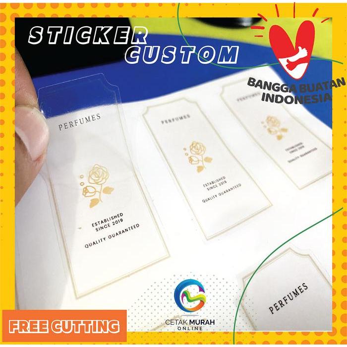 Stiker Label Parfum Sticker Parfume Custom Label