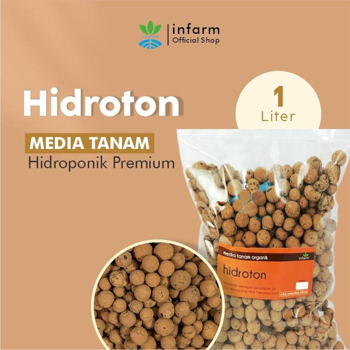 [] INFARM -Media Tanam Hidroton Jerman 1L Gratis Label Tag Hias Hidroton Hidroponik Premium Hidroton