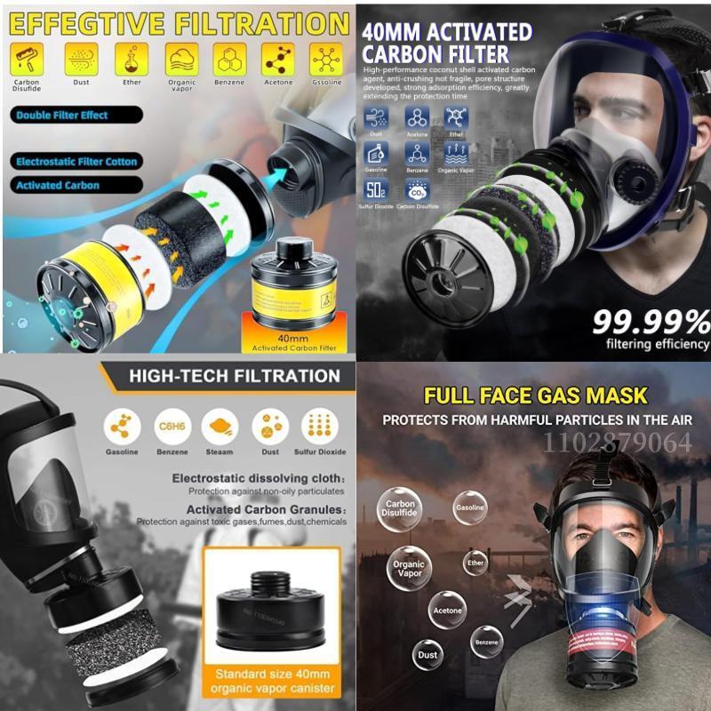 Gas Mask Filter 40mm Respirator Canister Practical Replacement Accessory mask Chemical gas mask
