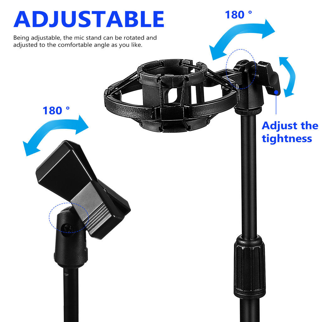 Microphone Stand Microphone Desktop Stand Retractable Desktop Disc Microphone Stand Live Anchor