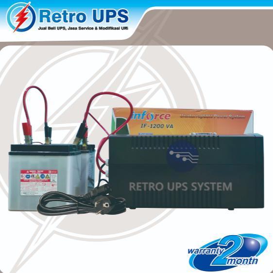 JUAL UPS MODIF MODIFIKASI EKSTERNAL AKI 24V INFORCE 1200VA BARU
