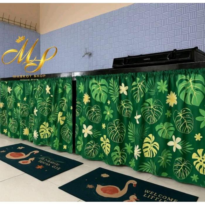 "New" GORDEN KOLONG DAPUR MINIMALIS UK 100 CM X 70 CM BONUS TALI Kain