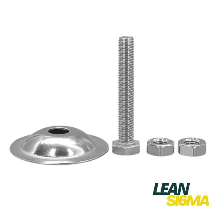 Adjuster Foot 53mm Kaki Meja Conveyor Stainless Steel