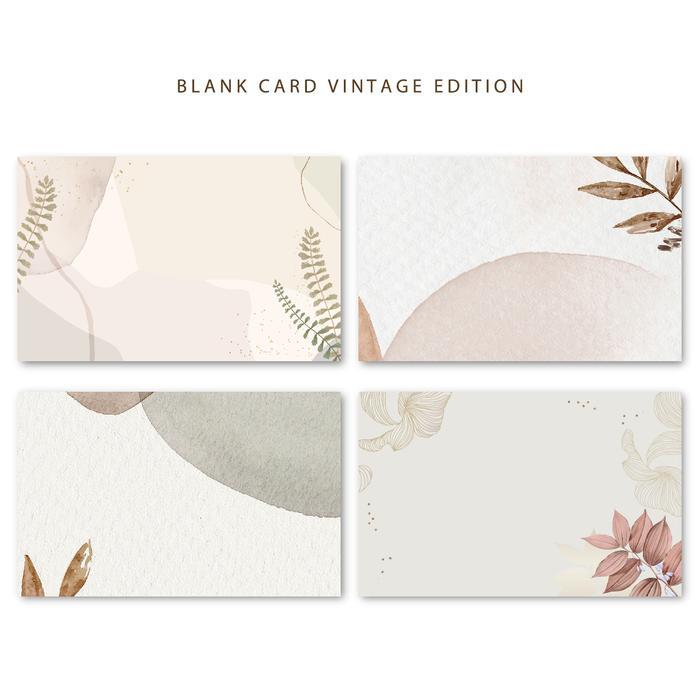 KARTU UCAPAN KOSONG BLANK CARD HANG TAG GREETING CARDS VINTAGE FLOWER