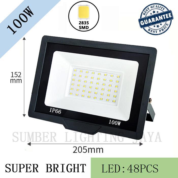 Lampu Sorot Led 100W Led Smd 2835 / Lampu Tembak Led 100 Watt / Lampu Outdoor Led Pasti Ori