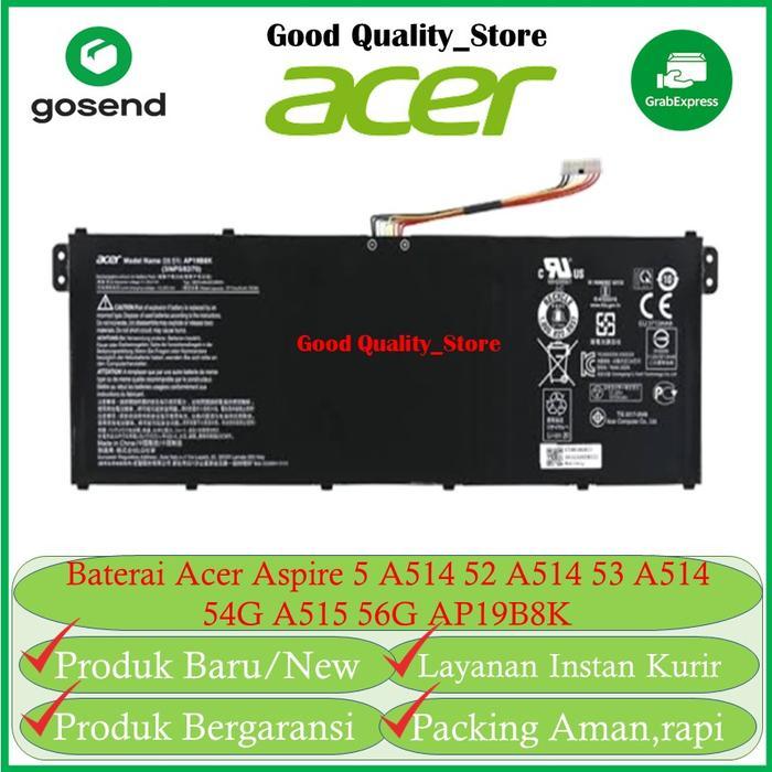 Terbaru Best Quality 100% Original Baterai Laptop Acer Aspire 5 Aspire 3 Ap19B8K Series