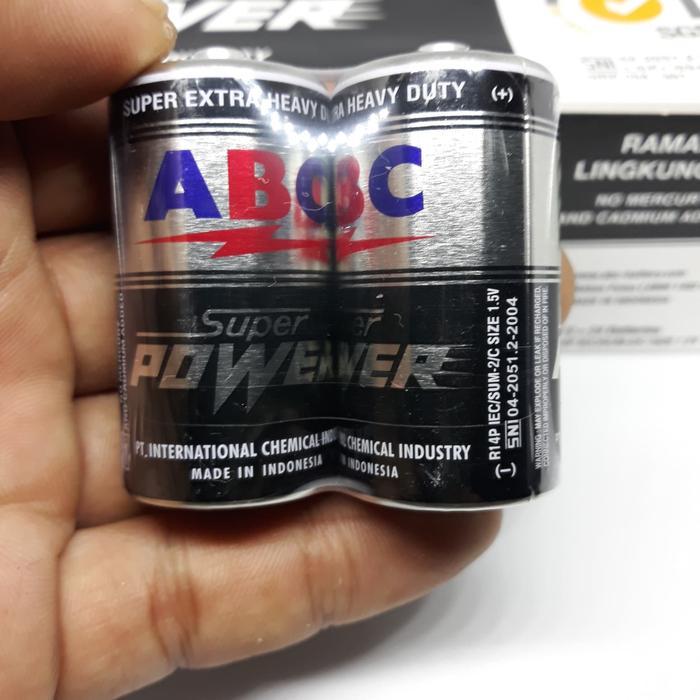 "New" baterai abc size C batre abc super power tipe C batteries
