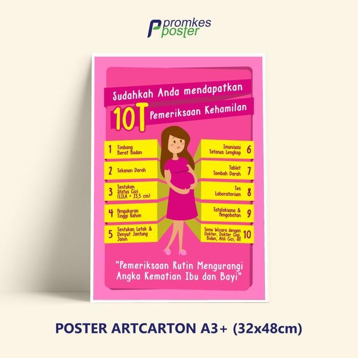 Poster Kebidanan 10T Pemeriksaan Kehamilan