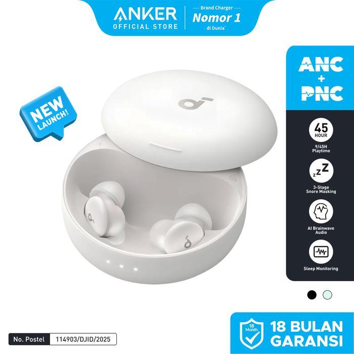 Soundcore Sleep A30 by Anker Sleep Earbuds, Smart Active Noise Cancelling Sleep Headphones, Adaptive