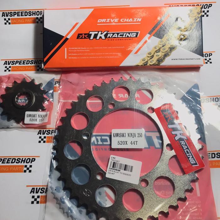 GEAR SET GIR SET TK 520 KAWASAKI NINJA 250 FI / NINJA 250 KARBURATOR / NINJA 250 MONO / Z 250 &