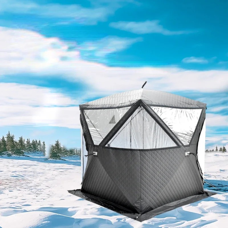 Outdoor 3-4 person 4 Season Camping Sauna Tent Thickened Automatic Winter Ice Fishing Tent