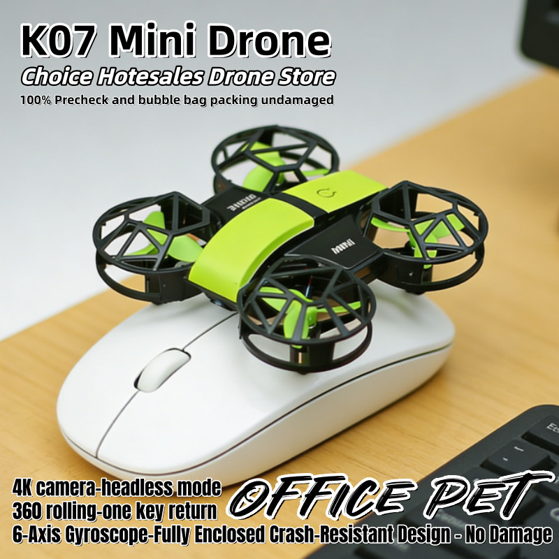 New K07 Mini Drone Rotating Colorful Light Quadcopter Drone RC Aircraft Aircraft Airplane Toy