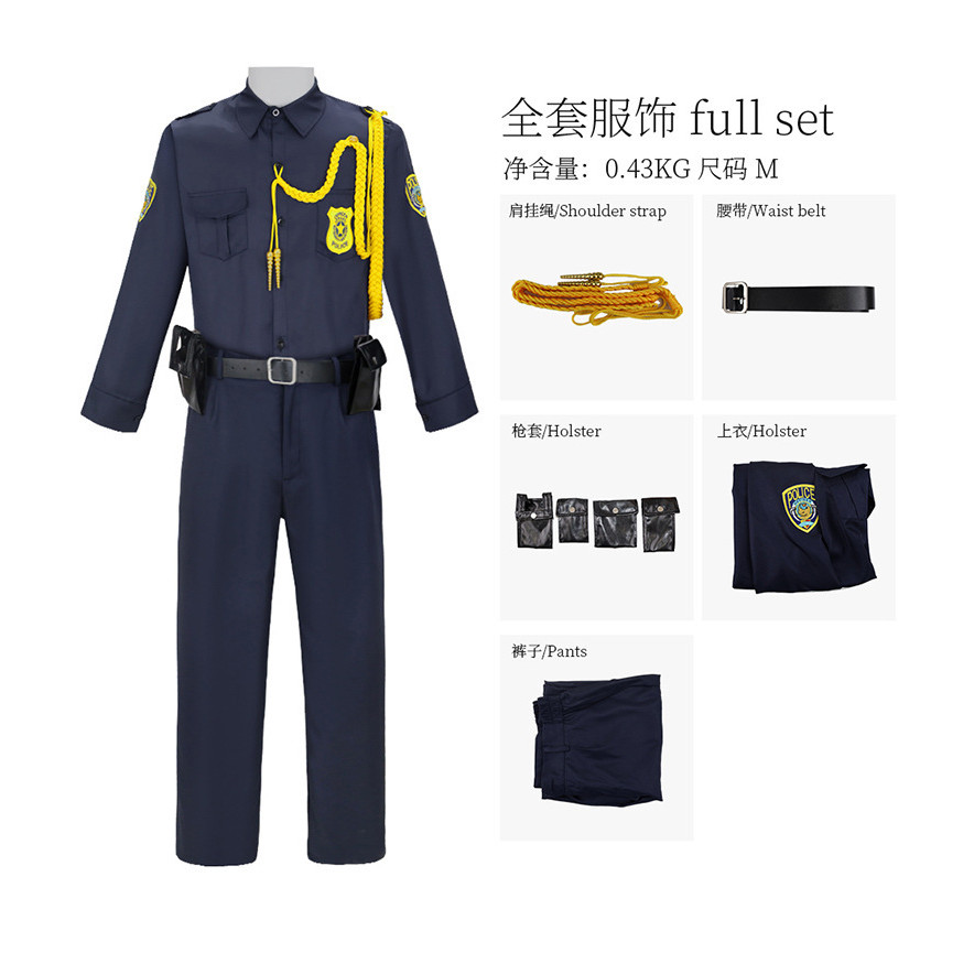 MOVIE NICK WILDE COSPLAY COSTUME ZOOTOPIA NICK POLICE COSPLAY UNIFORM CHRISTMAS HALLOWEEN CARNIVAL