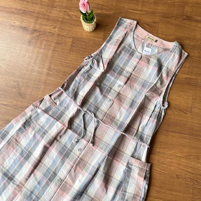 Overall Dewasa Wanita Muslim Katun Triset Dress Pesta Dewasa Gamis Tanpa Lengan Maxi Mewah By
