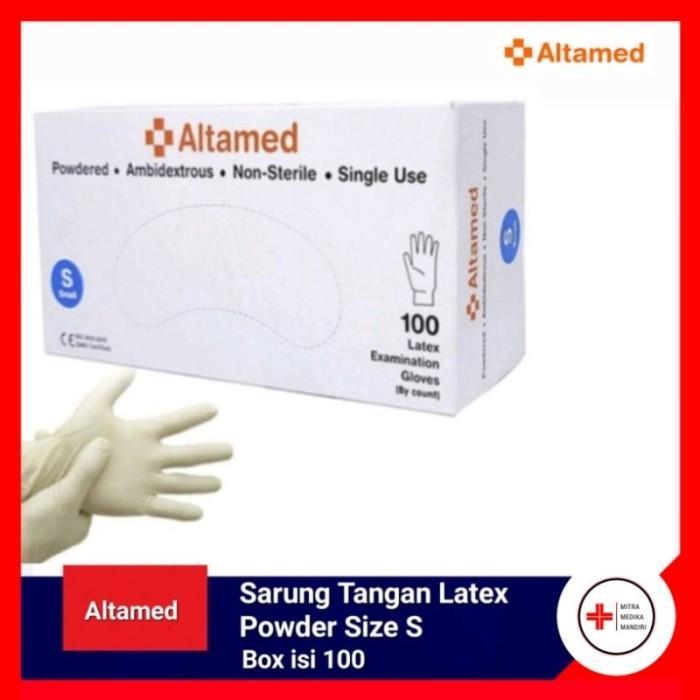 "New" Sarung Tangan Latex Altamed / Altamed Latex Glove isi 100's
