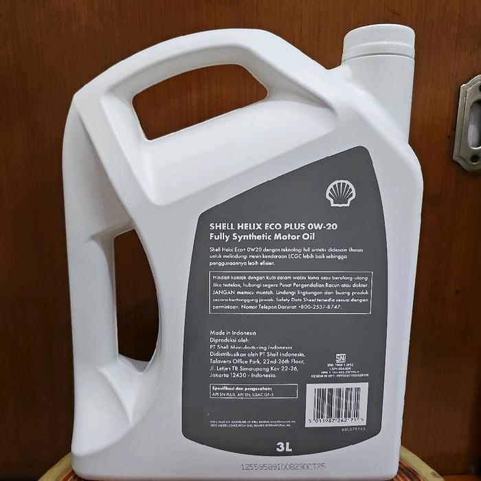 oli mobil shell helix eco plus 0w-20 LCGC 3 liter