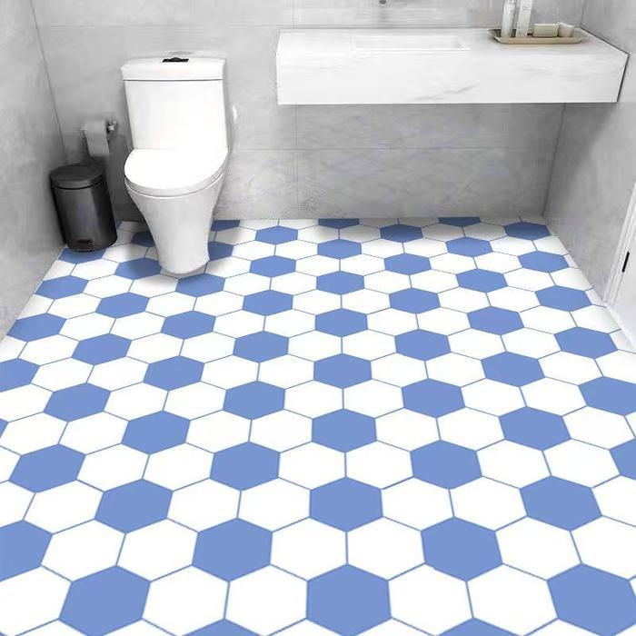 Lantai PVC Stiker Perekat Diri Stiker Lantai Kamar Mandi Toilet Tahan Air Lantai Stiker Non-Slip