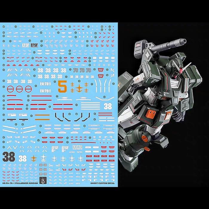 HG GTO MSD FA-78-1 FULL ARMOR GUNDAM WATER DECAL GHOST CUSTOM DECAL