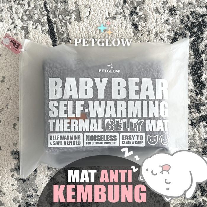 BISA SPK Petglow Baby Bear Belly Mat Anti Kembung Heating Pad Kucing Tanpa Listrik