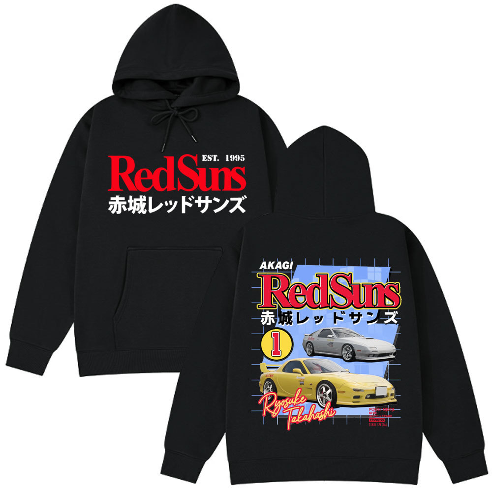 Anime Initial D AE86 Drift Akagi RedSuns Hot Sale Hoodie Takumi Fujiwara R34 Skyline GTR JDM Race