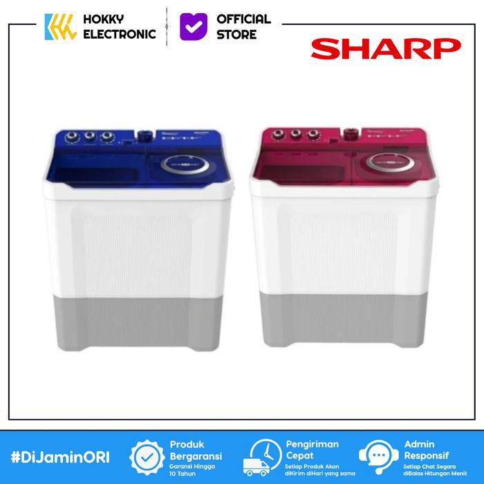Mesin Cuci 2 Tabung 12 Kg Sharp Est-1290wa Kapasitas 12 Kg Garansi Resmi Sharp Indonesia Sharp Est