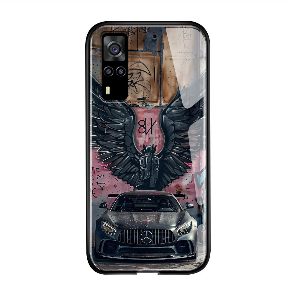 HardCase Kaca Casing For VIVO Y31 Y51 Y51A Y53S 2020 2021 4G Case Kesing Hp Phone DLJ A1-2777 BL