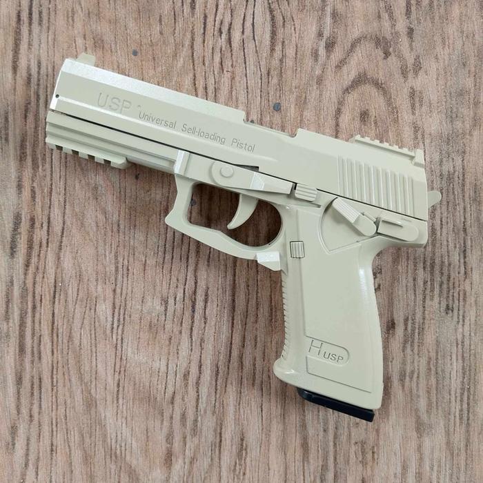 Mainan Replika Pistol HK-USP Nerf Shell Eject Toys Bahan Plastik
