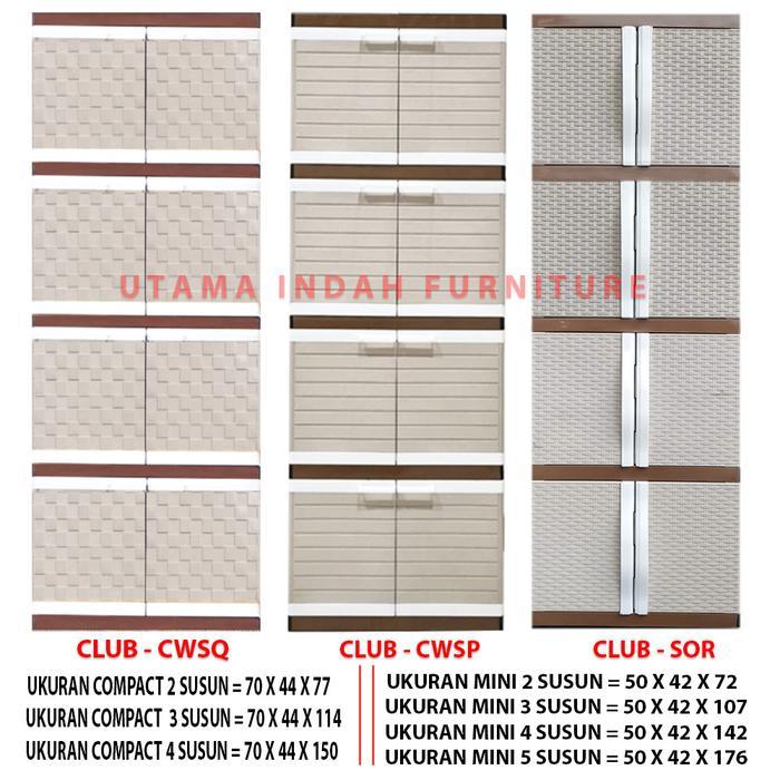 Lemari Pakaian / Lemari Plastik / Mini Club 3 Susun