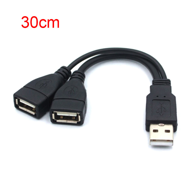 USB 2.0 A 1 Male To 2 Dual USB Female Data Hub Power Adapter One To Two Y Splitter USB Charging