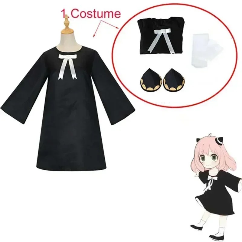 Anime Spy X Family Anya Forger Cosplay Costume Anya Forger Wig Adult Kids Clothing Including Socks