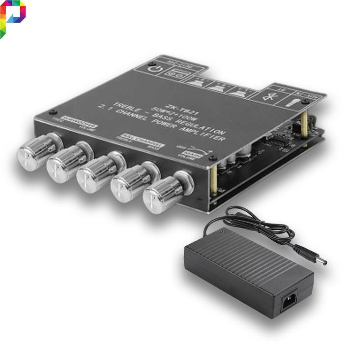 Ampli Bluetooth Receiver Amplifier Subwoofer 50W x2 + 100W 2.1