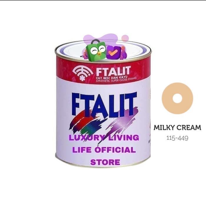 Cat Minyak Ftalit 449 Milky Cream 1Kg Cat Kayu Besi Solvent Kilap