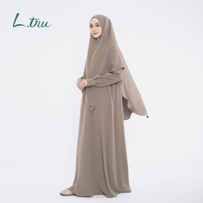 L.Tru - Gamis Premium Ramping Sleek Dress Model Gamis Terbaru Simple Elegan