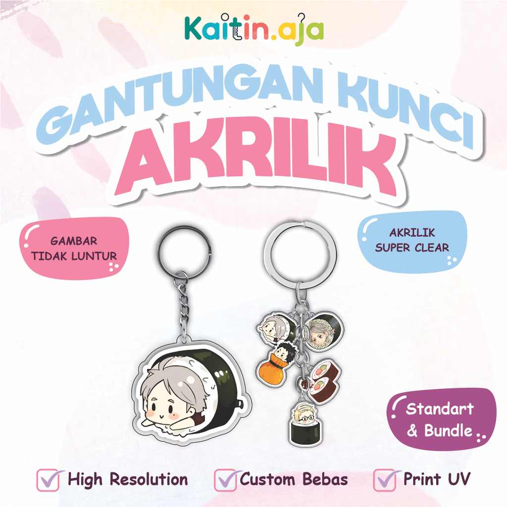 Ganci / Gantungan Kunci Akrilik ANIME HAIKYUU SUSHI