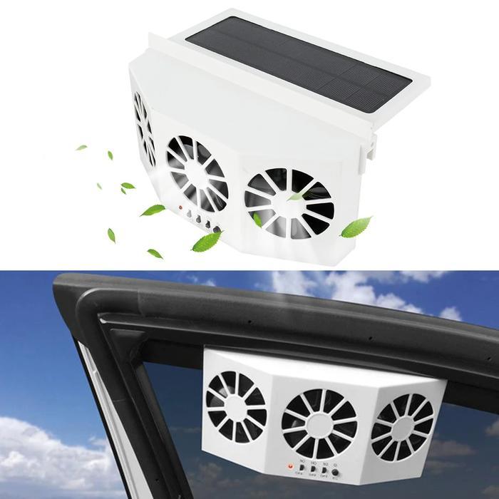 Kipas Angin Mobil Surya Auto Ventilation Car Cooler Solar Powered Exhaust Fan Terpercaya