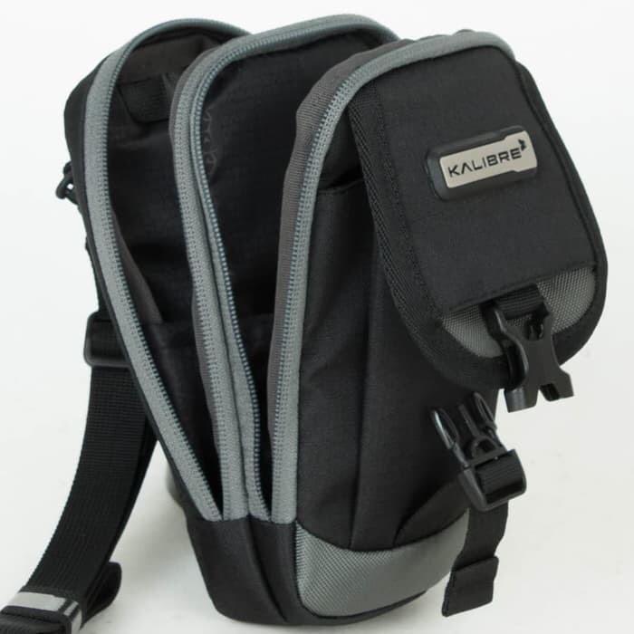Tas Selempang Pria Tas Hp Kalibre 928072 / 928072999 Smartphone Case Selempang Pinggang - Black Grey
