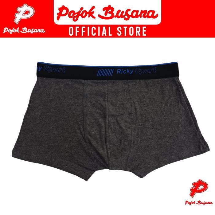 Boxer Pria Pojok Busana Ricky Rmg - 10 Isi 2 Pcs / Pak Boxer Celana Dalam Pria Underwear