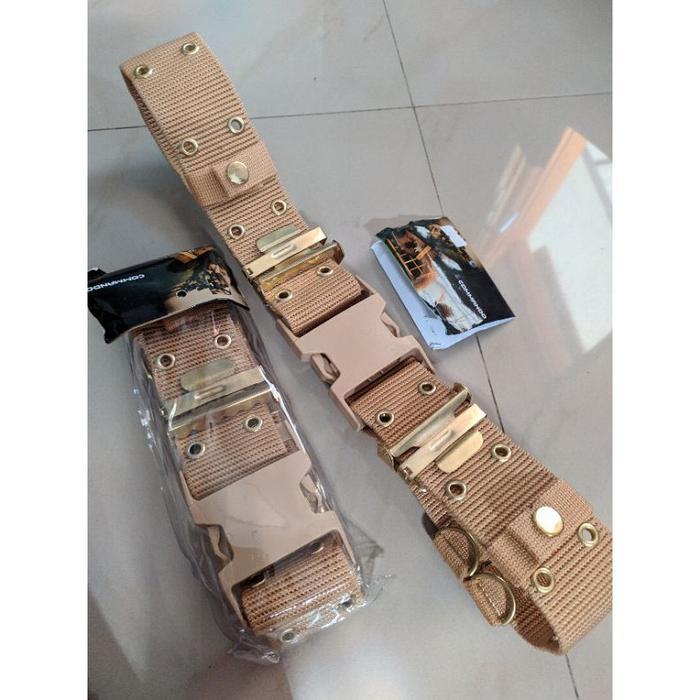Sabuk Pria Kopel Komando Hitam/Cream/Putih/Ikat Pinggang Pdl Comando/Sabuk Tactic