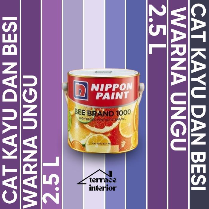 Cat Kayu dan Besi Nippon Paint Bee Brand 1000 Warna Ungu 2.5 L