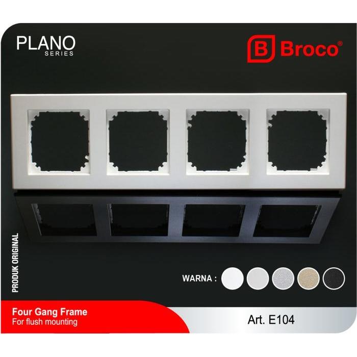 BROCO Frame 4 Gang Plano Four Gang Frame (E104)