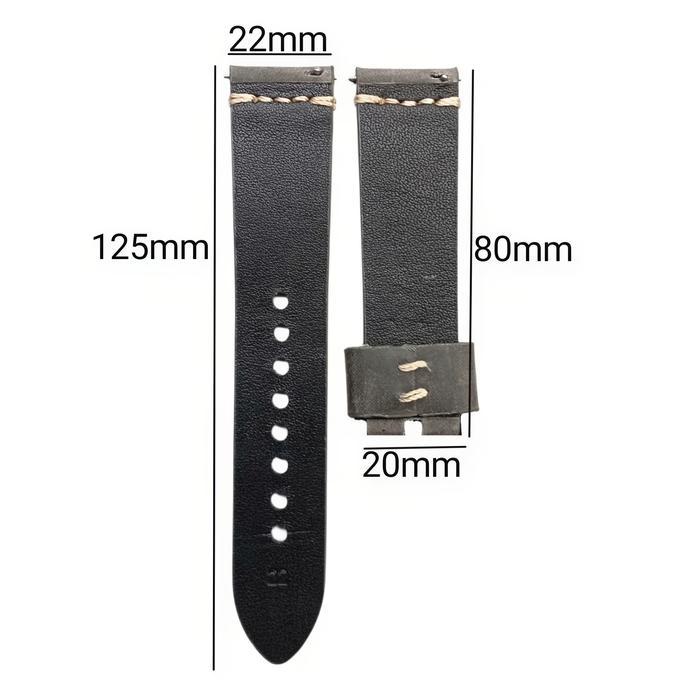 TalI Jam Tangan 22 MM Replacement Strap Leather For Mido Multifort Tv Big Date 9057.22