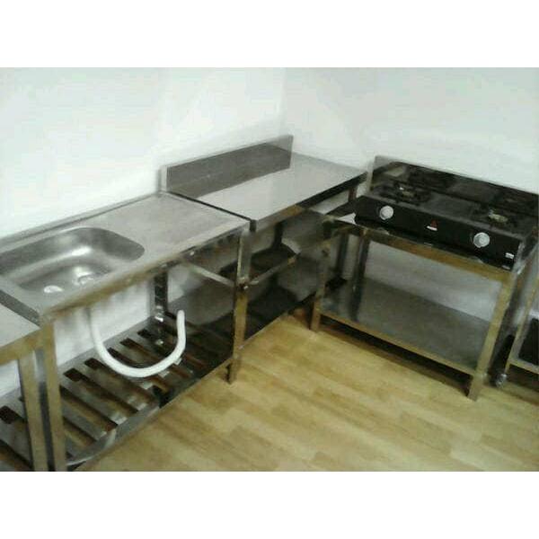 PROMO MURAH Kitchen Set ( 1 meja kerja, 1 meja kompor, 1 kitchen sink)