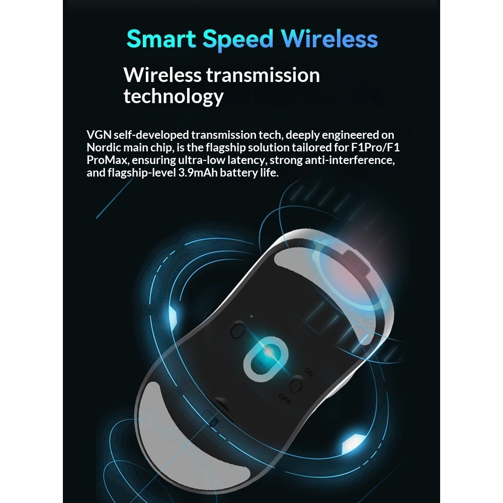 VGN Dragonfly F1 Pro Max Dual Mode Wireless Gaming Mouse Ultra Lightweight Long Battery Life