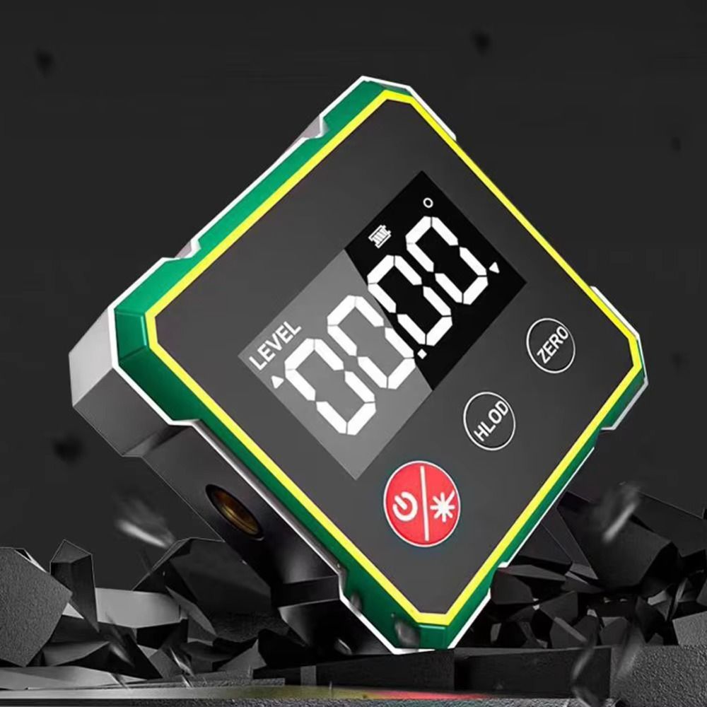 Multifunctional Laser Inclinometer Rechargeable LCD Display Digital Inclinometer High Accuracy