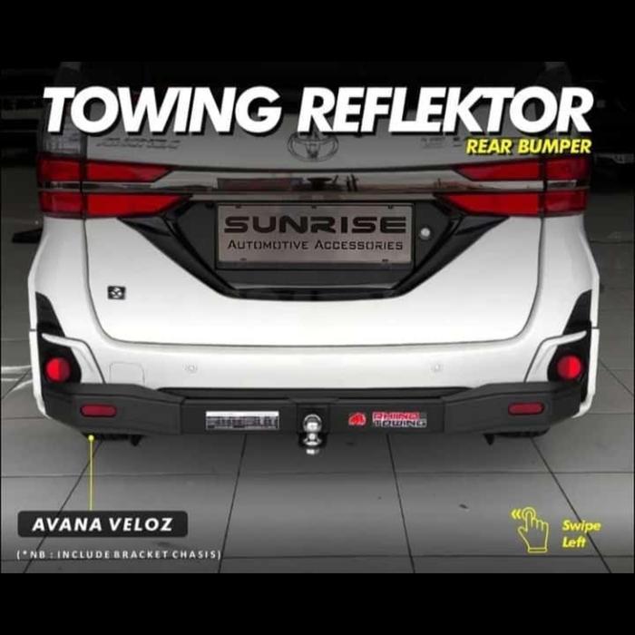 Tanduk Bumper guard belakang mobilAll new Xenia / all new avanza 2012 - 2021 Merek Rhino sunrise