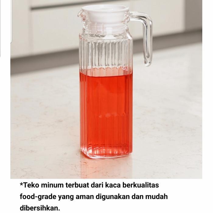Jug 1000 ml - Glass Pitcher 1 L -Krischef Teko minum - satuan
